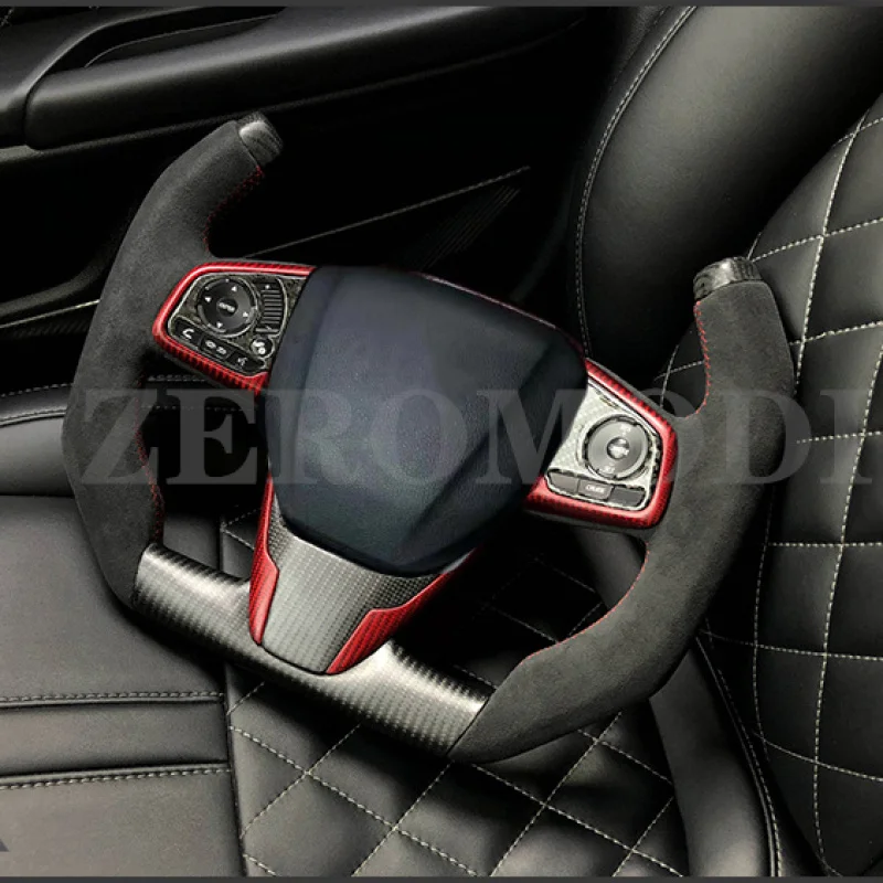 F1 Racing Cuatomized Carbon Fiber Sports Steering Wheel Alcantara