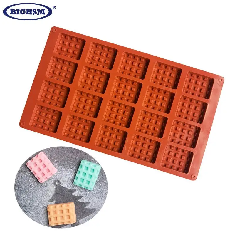 

20 Holes Chocolate Silicone Mold Fondant Waffles Molds DIY Candy Mould Cake Decoration Tools Kitchen Baking Accessories