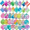 12/24/48Pcs Mini Pop Fidget Toy Pack Kit Keychain Stress Relief Toys Party Favors Office Desk Toy for Kids Adults Brinquedos 1