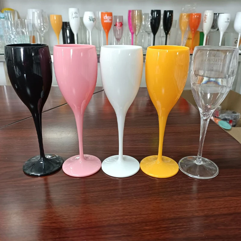 Oem Wine Glasses Champagne Flutes 175ML Glass Plastic Dishwashersafe