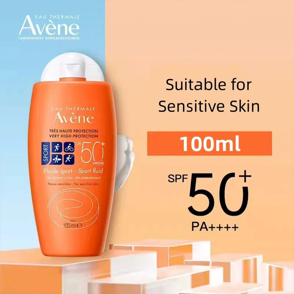 

1PCS Original Avene Fluide Sport SPF50+ Sunscreen 100ml Waterproof Refreshing Not-greasy Portable Suitable for Sensitive Skin