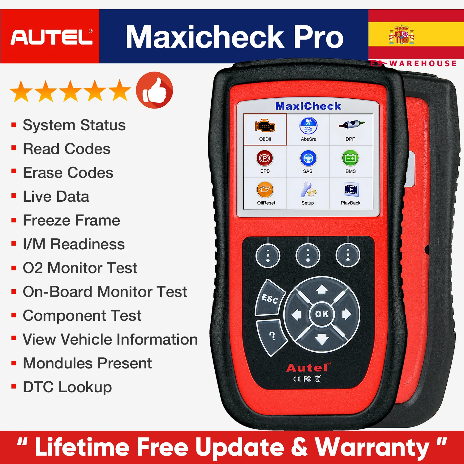 Autel MaxiCheck Pro ABS Auto Bleed Code Reader OBD2 Diagnostic Tool