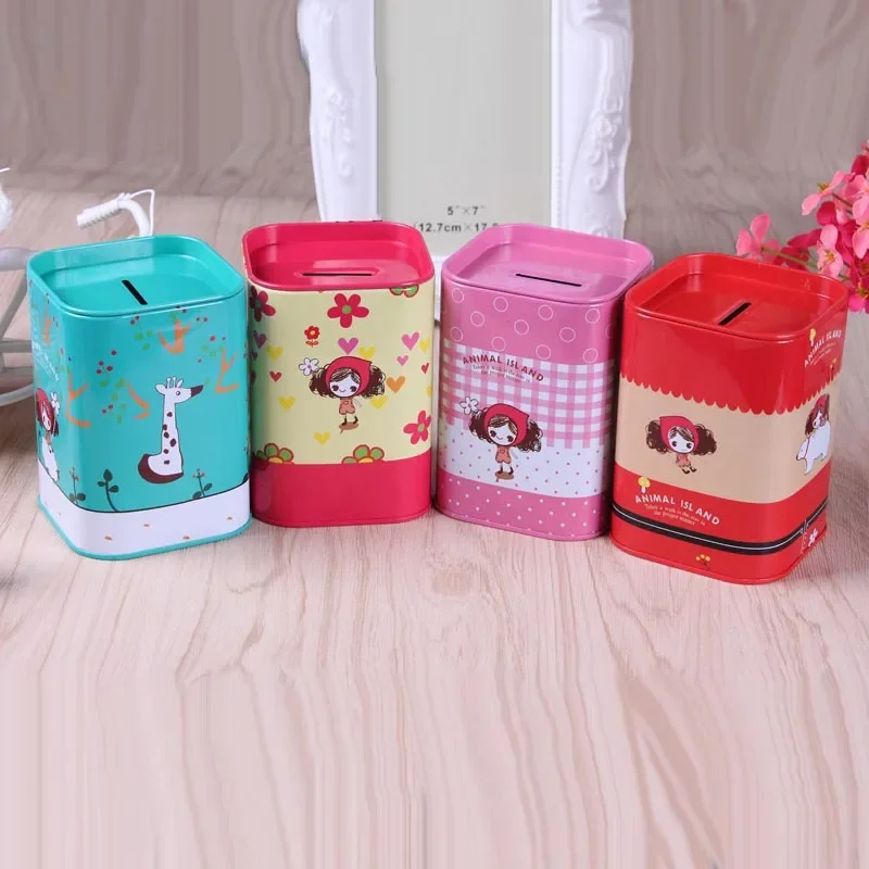 Creative Cartoon Horse Mouth Iron Square Coin Storage Canister Multi-Functional Storage For Summer Recruiting Gifts
