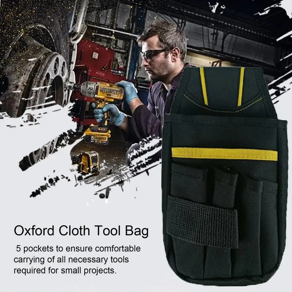 

Small Tool Pouch Electrician Tool Organizer Large Capacity Waterproof Tool Pouch with Heavy-Duty Metal Belt Clip Attachment