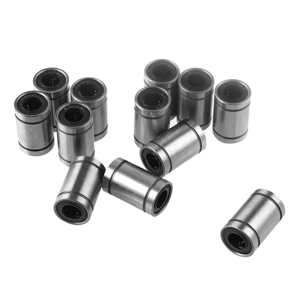 Ball Bearings Metal Shielded Ball Bearings Linear Bearing LM3UU LM4UU LM5UU LM6UU LM8UU LM10UU LM12UU LM16UU LM20UU Linear Ball Bearings Part Bush Bushing Nickel Plated Chrome Steel Rods