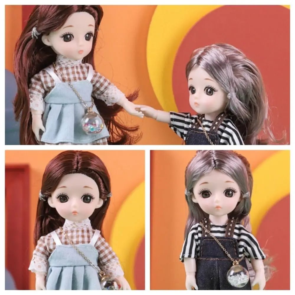 with Clothes BJD Dolls Dress Up 13 Movable Joints Simulated Eye Hinge Doll 3D Eye PVC Removable Joints Doll Kids Toy