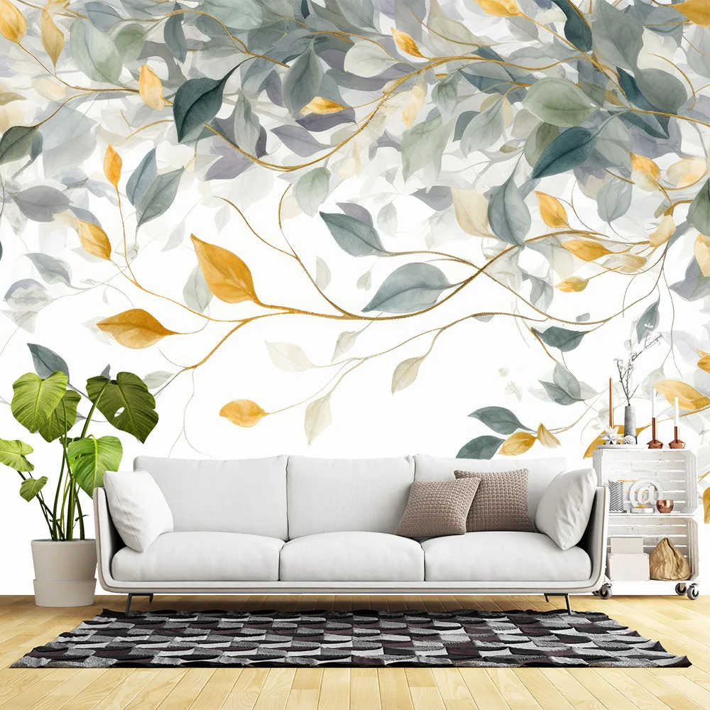 

Hanging Vines Leaves Greenery Large Living Room Wall Decor Wall Sticker Wall Decals for Bedroom Kids Room Removable Sticker
