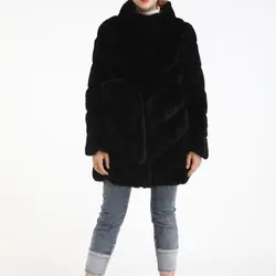 rex rabbit fur lapel coat 1907016