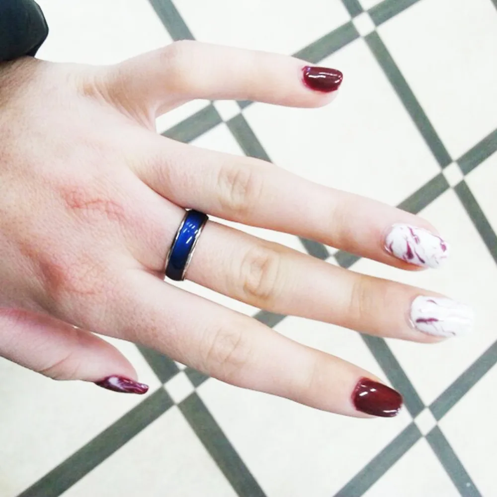 1PC Stainless Steel Magic Temperature Changing Color Mood Ring Emotion Feeling Rings For Women/Men Couple Ring Fashion Jewelry 3