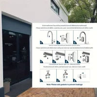 เครื่องกรองน้ําก๊อกน้ํา 1 แพ็ค, สแตนเลส 304, ติดตั้งโดยไม่ต้องใช้เครื่องมือ, ขจัดสารตะกั่ว, คลอรีน, กลิ่น, เหมาะกับก๊อกน้ําห้องครัว/ห้องน้ํา 6