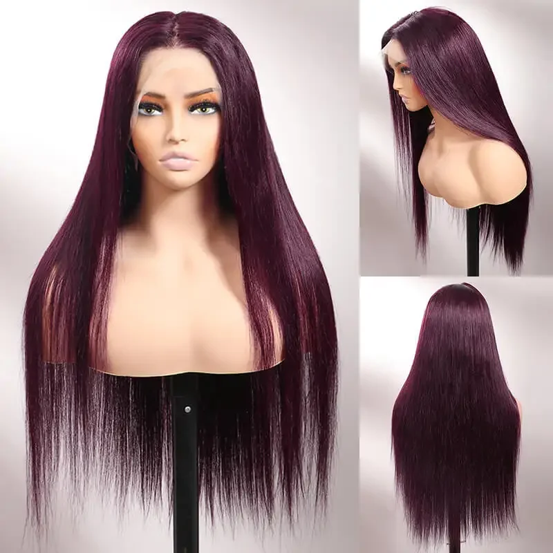 

Темно-фиолетовые чистые цветные волнистые синтетические парики Волнистые 13x4 фронтальные парики на сетке для женщин искусственные волосы