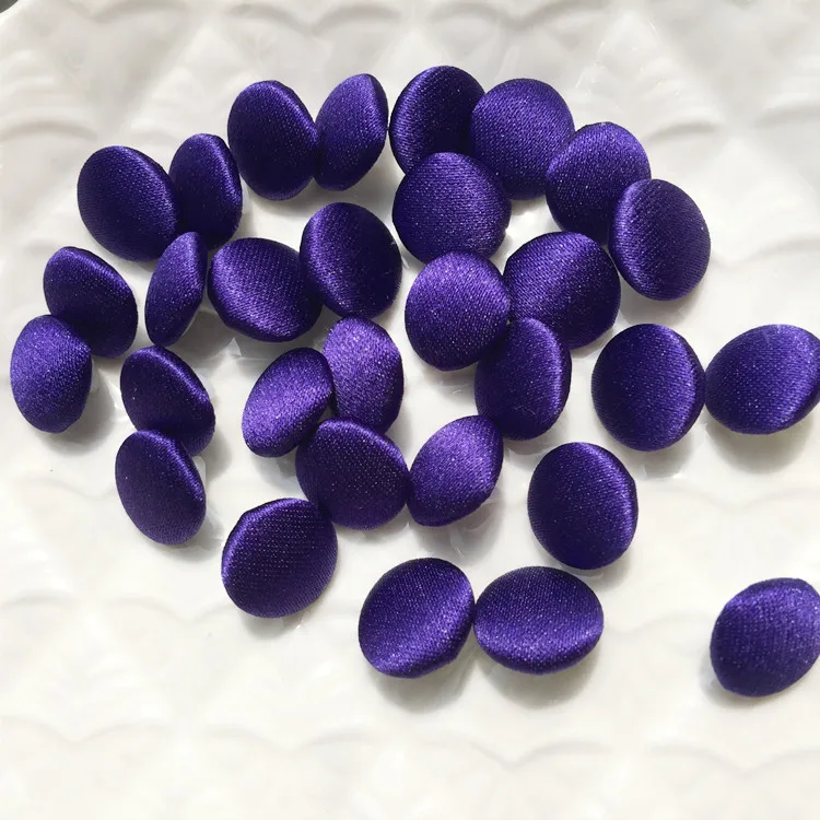 1Set (50PCS Buttons and 50 Buttonhole) Colorful Colors Satin Cloth Button Buttonhole Wedding Dress Back Handmade Diy Accessories 