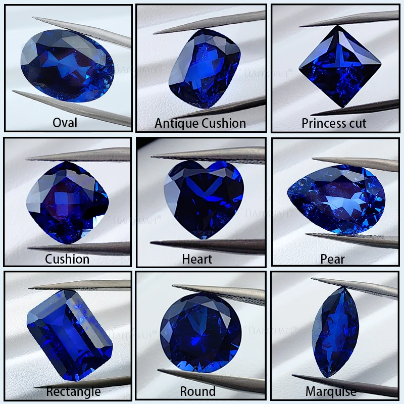 Royal Blue Natural Blue Safir Corundum Lab Grown Sapphire Heart