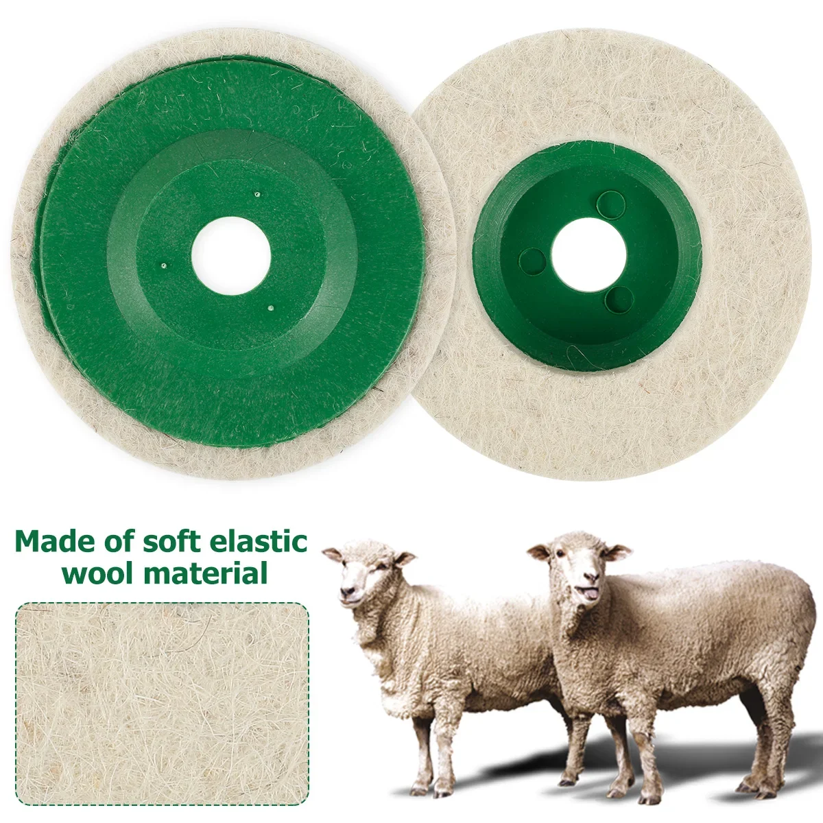 Polishing Wheel Disc 10Pcs 4in Wool Felt for Metal Glass Ceramic Polishing