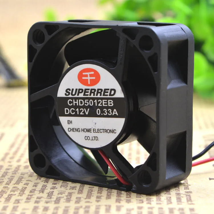 

Оригинальный красный CHD5012EB 12 В 0.33A 5 см 5020 2 провода Охлаждающий вентилятор