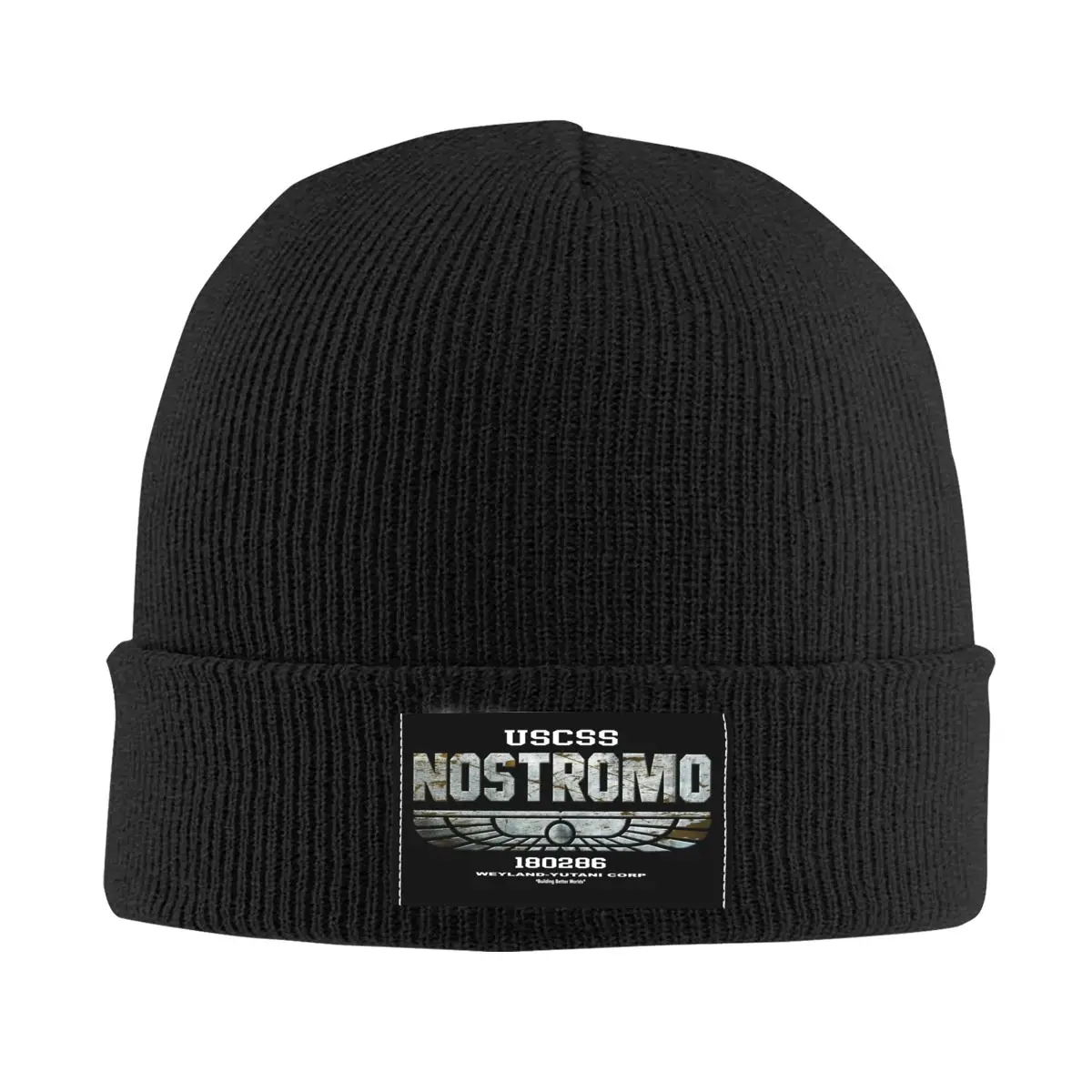 

Vintage Aliens Nostromo Bonnet Hat Knitted Hats Men Women Cool Unisex Weyland Yutani CORP Movie Winter Warm Beanies Cap