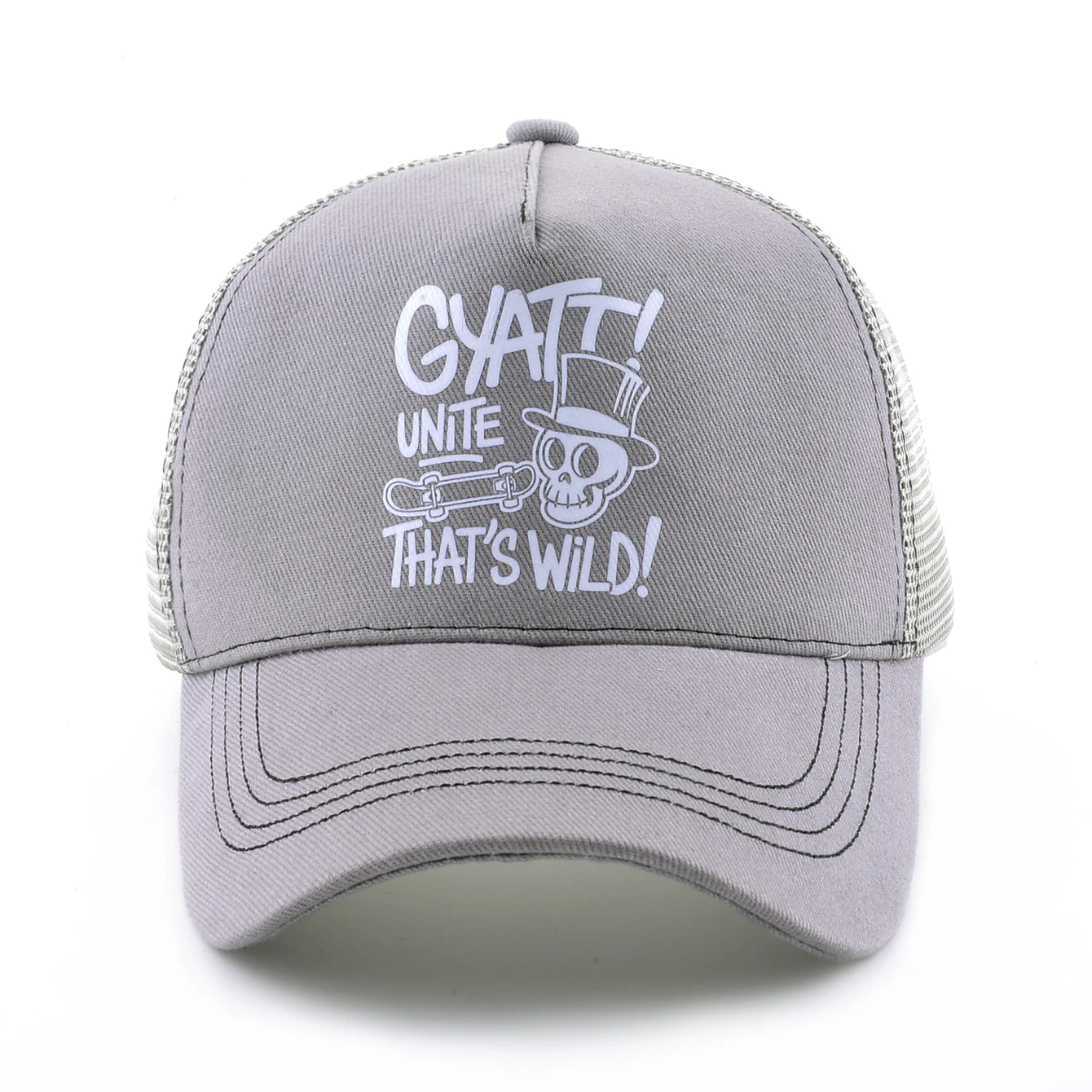 Sommer Baseball Cap Outdoor Atmungsaktive Mesh Trucker Cap Männer Frauen Druck Schädel Snapback Hip Hop Caps Einstellbare Schirmmütze – Detail 35