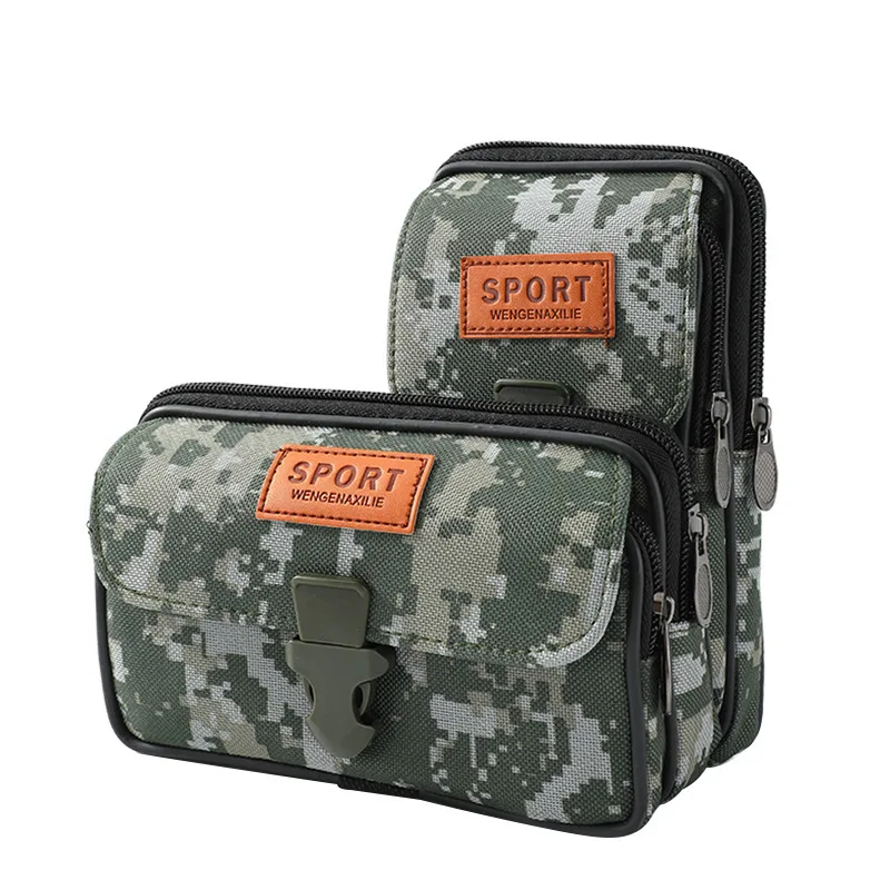 Outdoor Herren Camouflage Hüfttasche Wasserdichte Taktische Sport Jagdtasche Nylon Handytasche Reisewerkzeugtasche – Detail 1