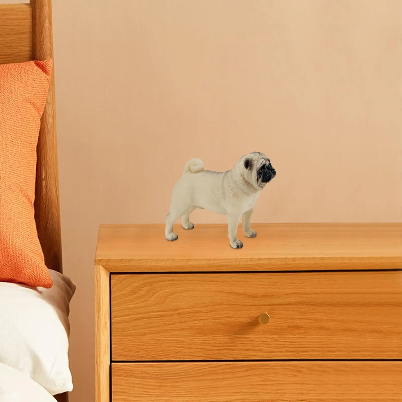

Miniature Chinese Shar Pei PVC Simualtion Dog Figurine for Playhouse Decor