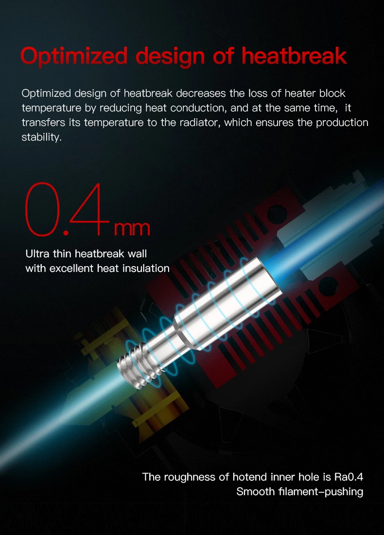 Creality impressora 3d parte CR-6 se hotend