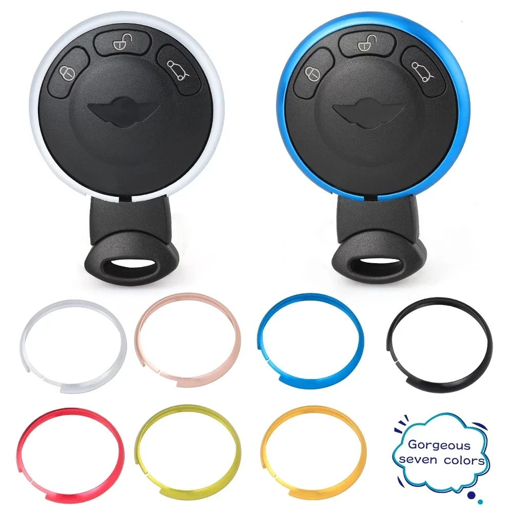 Anello in metallo colorato Chiave remota intelligente per auto per BMW Mini Cooper - S74bff912860e43bda0df3c1f90263548p