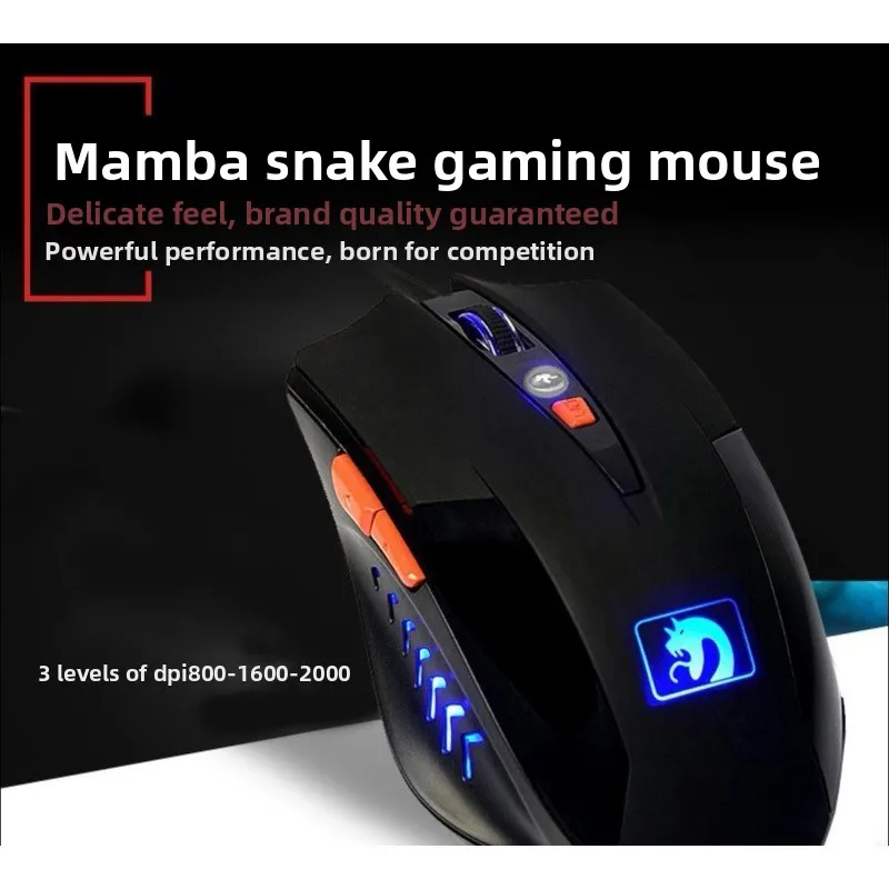 Yeni Alliance XM-M398 Manba Snake Kablolu USB Oyun Mouse'u, Esports ve İnternet Kafeler için Aydınlatmalı Kaliteye Sahip