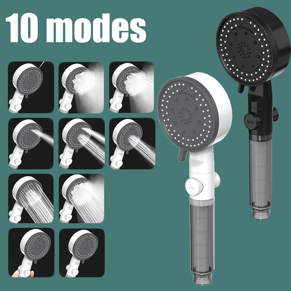 High-Pressure Filtered Handheld Showerhead with One-Key Water Control