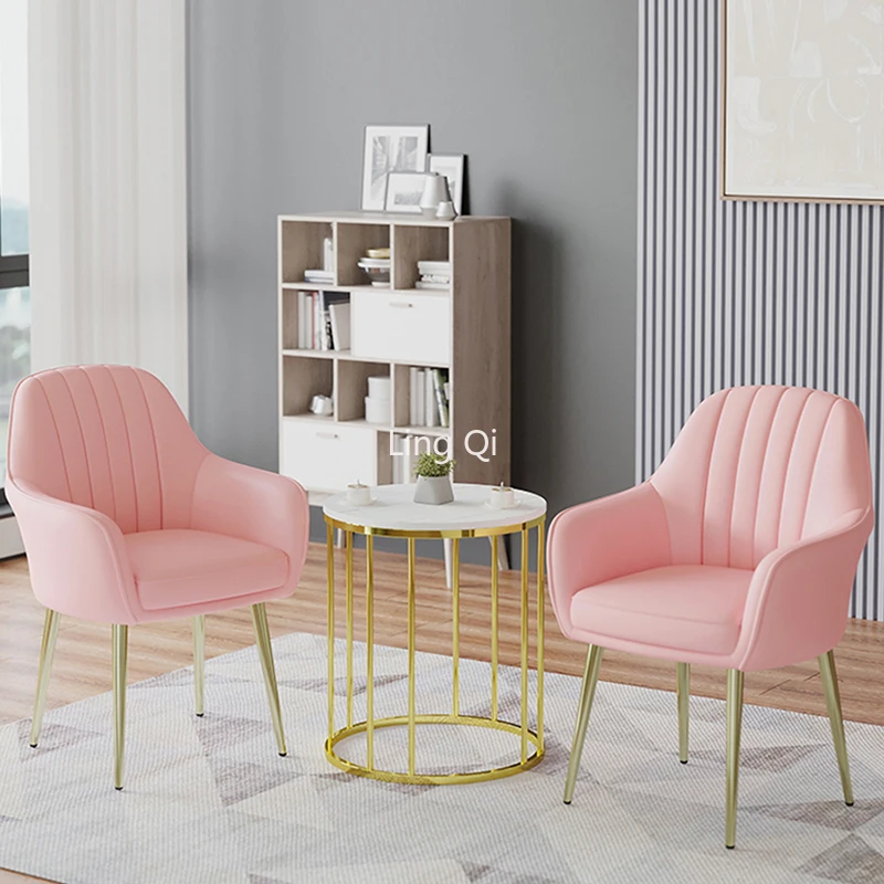 

Lounge Nordic Dining Chairs Salon Styling Modern Desk Relaxing Chair Living Room Height Chaises Salle Manger Library Furniture