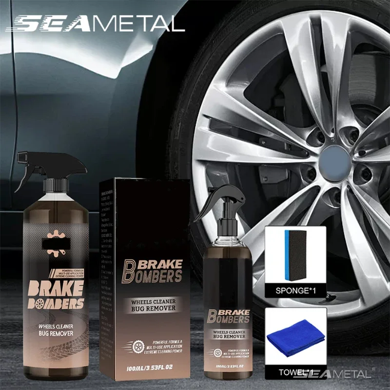 SEAMETAL Car Brake Cleaning Agent Iron Remover Protect Paint Wheels And Brake Rim Metal Dust & Iron Powder Remover Car Accessory