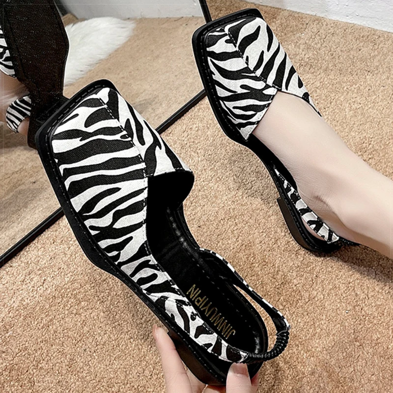 Women's Sandals New 2025 Summer Sandals With Heels Summer Shoes Women Heeled Zapatos De Mujer Elegant Slip On Footwear Female 