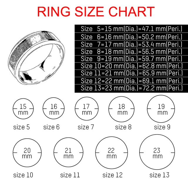 Aliexpress Ring Size Guide Classic Stainless Steel Smooth Couple