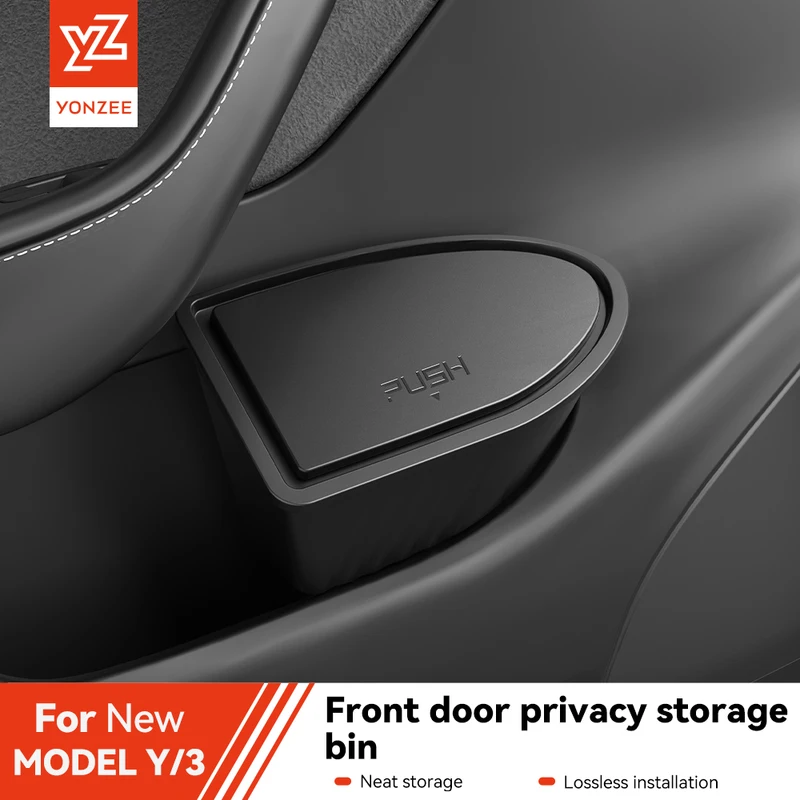 YZ For Tesla 2025 Model 3 Y Highland Juniper Door Storage Box Tesla Door Trash Can Interior Storage Modification Accessories