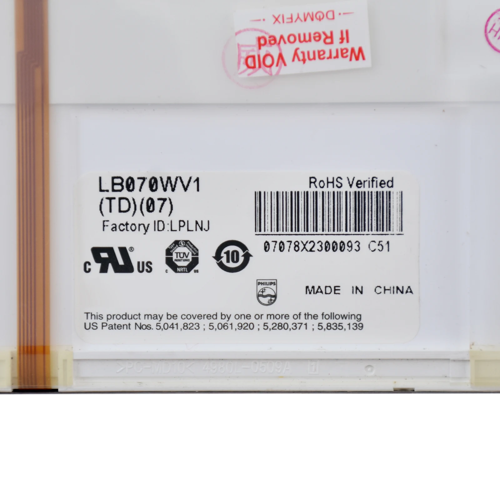 Фото ЖК-экран 7 дюймов для LG Philips LB070WV1 TD 03 LA070WV1-TD03 LA070WV1(TD)(03), панель дисплея 800(RGB)× 480 60 Гц, 40 контактов без касания №5