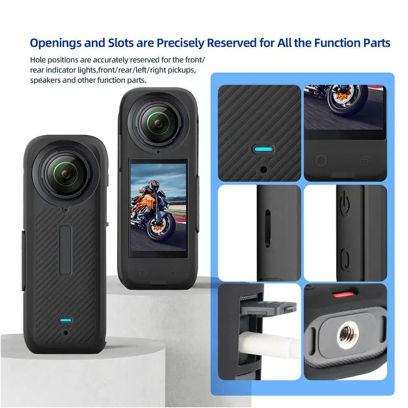 Action Camera Silicone Protection Soft Lens Protective Case For Insta 360X4 Camera Lens Protection
