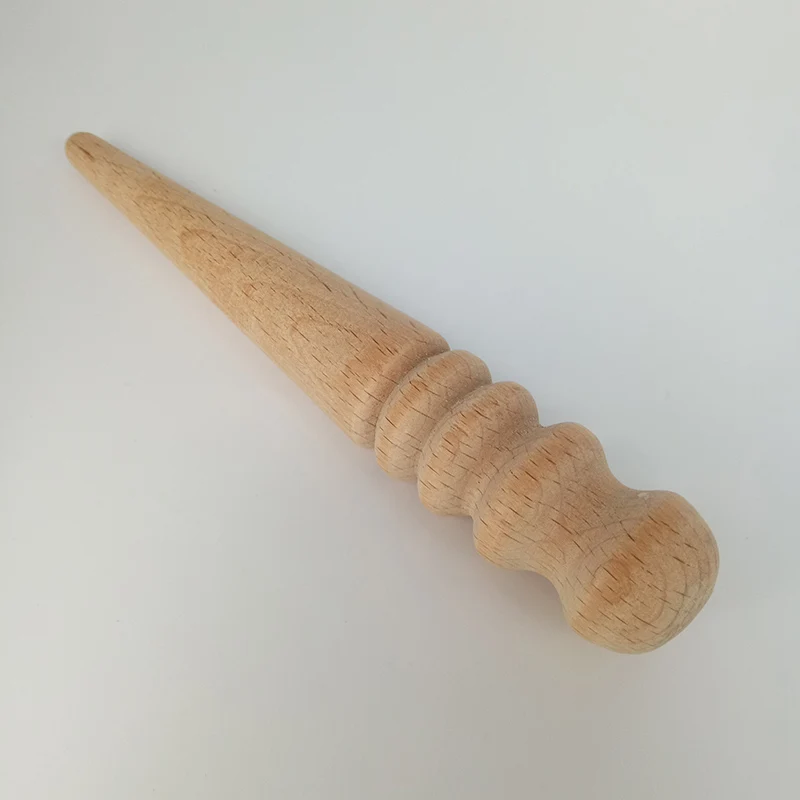 Leathercraft Round Wood Edge Slicker Multi-Size Burnisher For Leather Professional Leather Tools