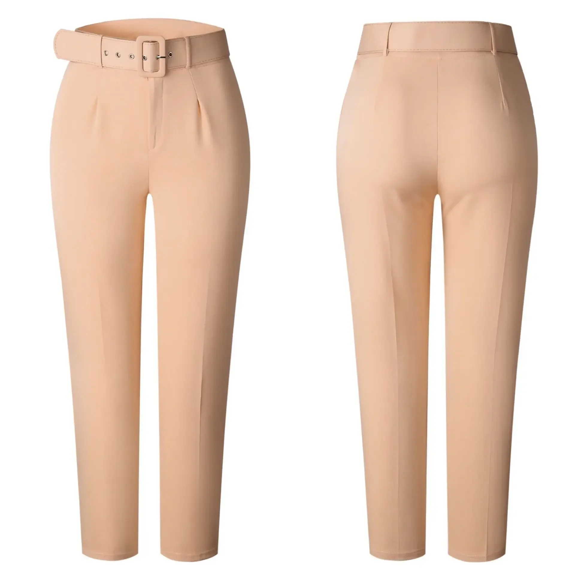 2024 Spring High Waist Women Pants Office Pants Pencil With Belt Trousers  Female Trendy Fashion Classic Formal Casual Pants Lady - AliExpress