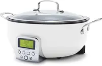 Smart Electric 6QT Skillet Pot,Sear Saute Stir-Fry and Cook Rice, Healthy Ceramic Nonstick and Dishwasher Safe Parts, Easy 1