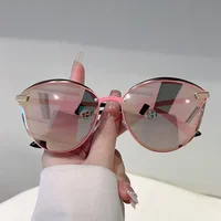 GM LUMIAS surdimensionné Vintage lunettes de soleil femmes nouvelle mode miroir extérieur nuances décontractées Ins à la mode Style coréen décor lunettes de soleil 1