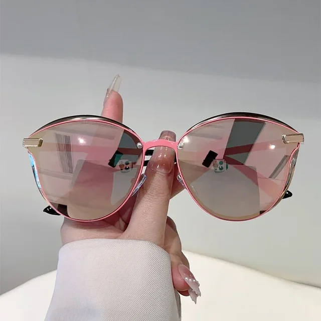 GM LUMIAS surdimensionné Vintage lunettes de soleil femmes nouvelle mode miroir extérieur nuances décontractées Ins à la mode Style coréen décor lunettes de soleil 1