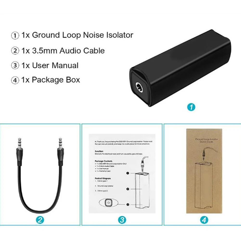 

Distractions Ground Loop Car Stereo System Audio Ground Loop Noise Filter Isolator Clear Sound Compatible Devices