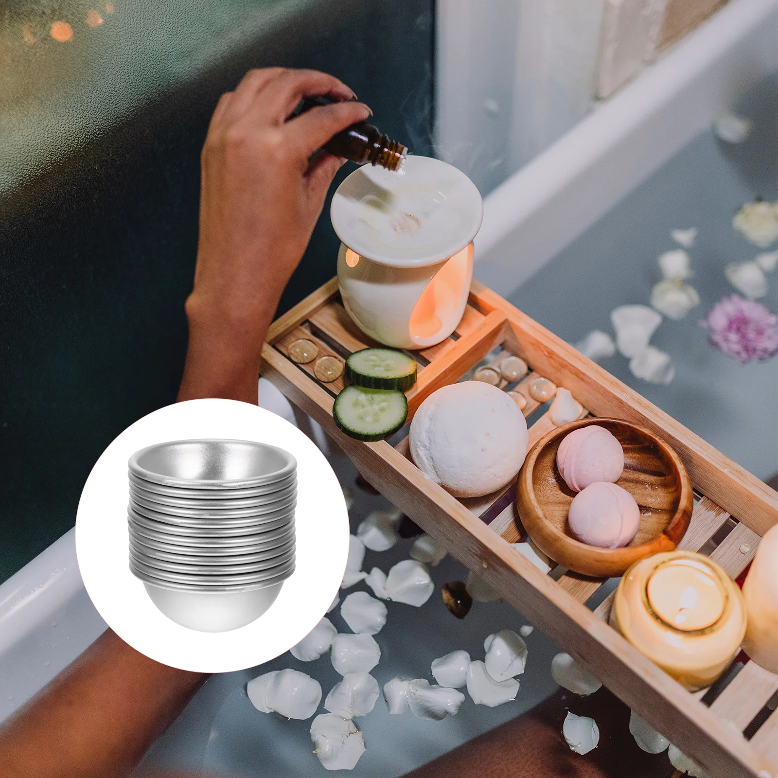 

Molds Unique Fine Durable Good Aluminium Alloy Molds Bath Salt Molds Bath Bomb Molds Bomb Mold Cake Baking Pastry Mould