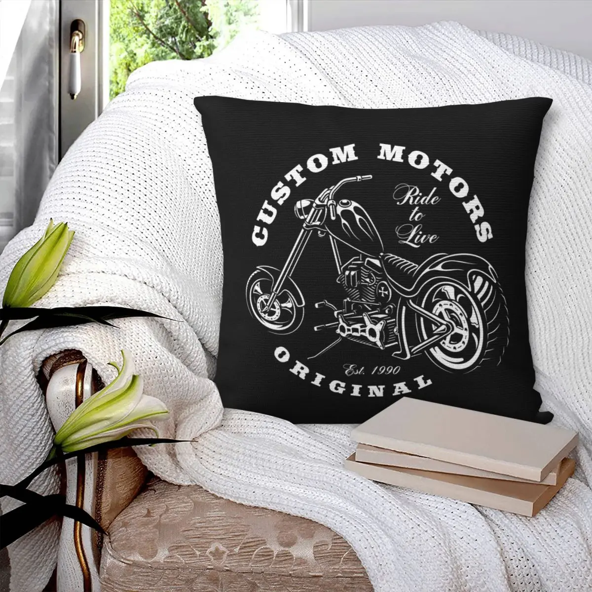 

Мотоцикл Чоппер на темном Бакке наволочка с принтом наволочка для дивана поясная подушка наволочка