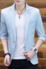 2024 summer small suit men's mid-sleeve suit men Korean version slim small suit handsome youth seven-quarter sleeve jacket 5