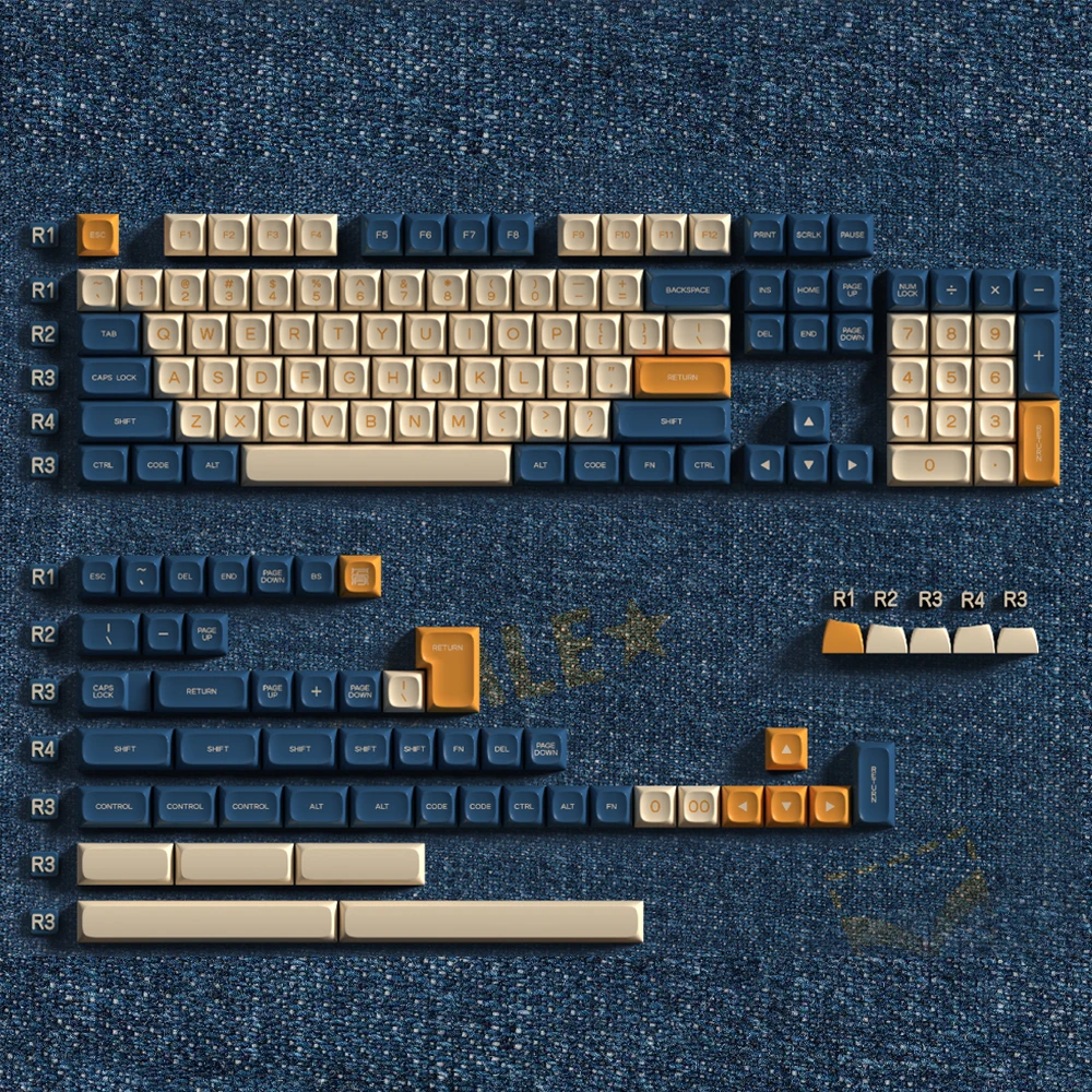PGAABSJeansDoubleshotKeycapSetPGAProfileforMXStemKeyboard60