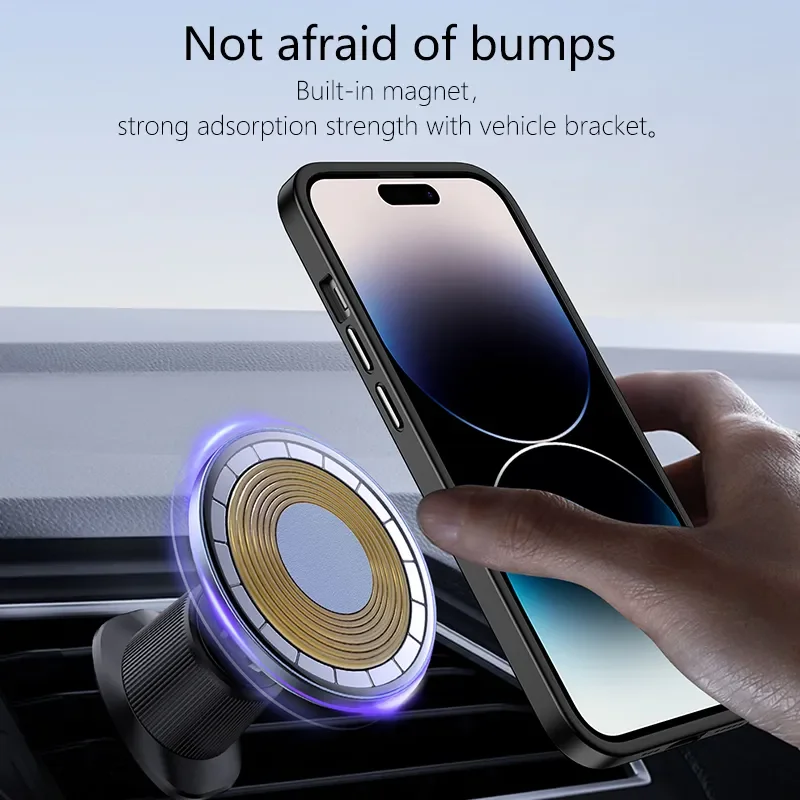 Genuine Carbon Aramid Fiber Magnetic Wireless Armor Cover For iPhone 15 Pro Max 14 13 Matte Anti-Fingerprint Back Magsafe Case