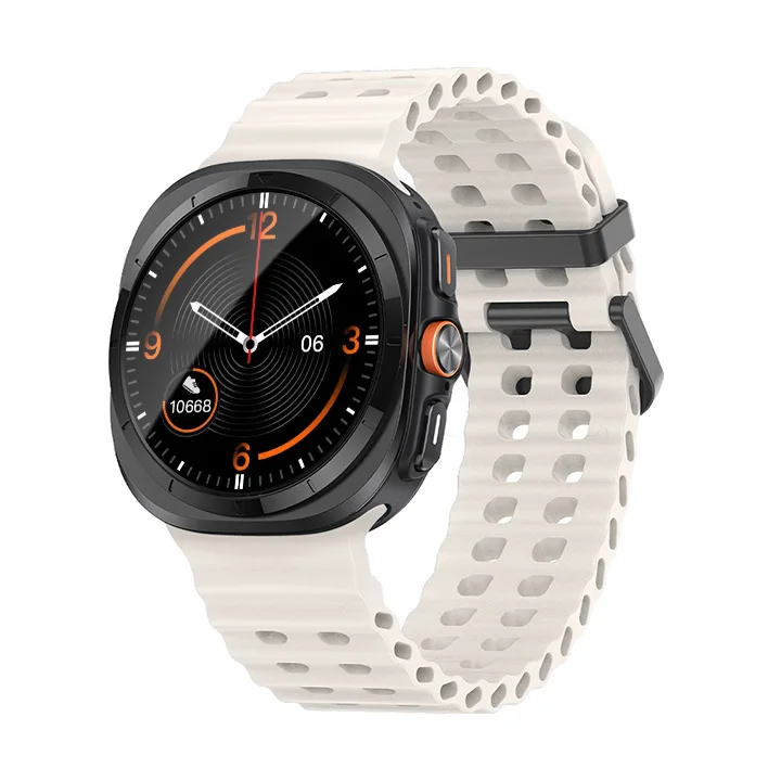 Marine Band Silicone Strap Bracelet for Galaxy Watch Ultra 47mm - Premium Sports Watchband Accessory