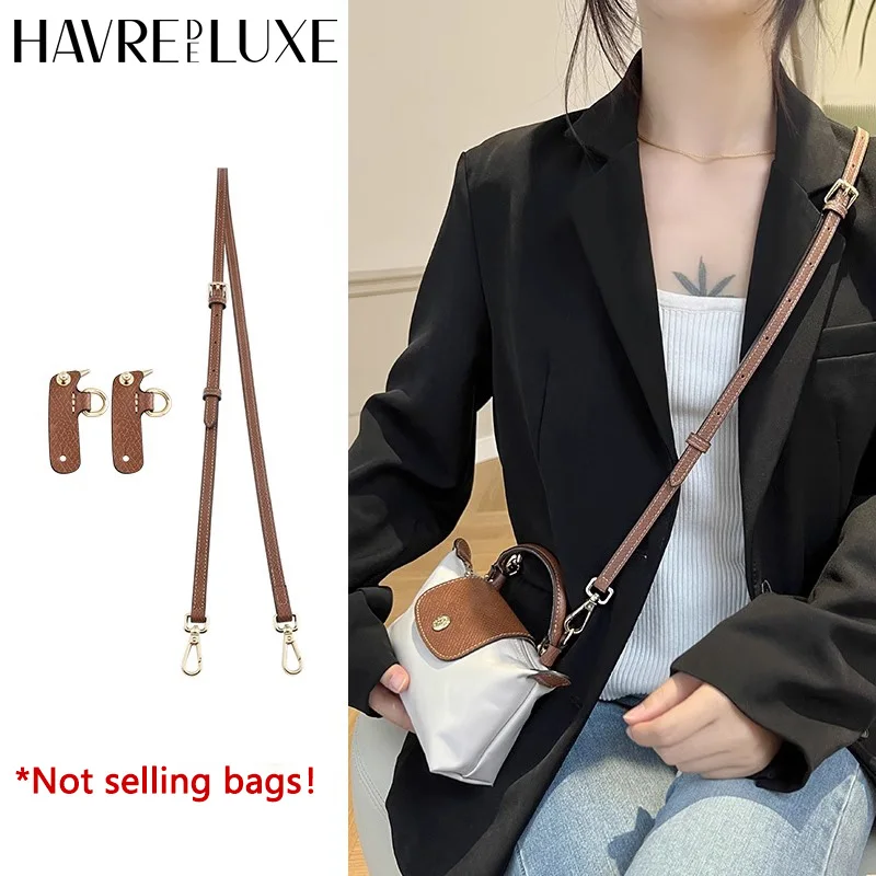 Bag Strap For Longchamp Mini Bag Leather Replacement Crossbody Shoulder Strap Without Punching Modification Bag Accessories