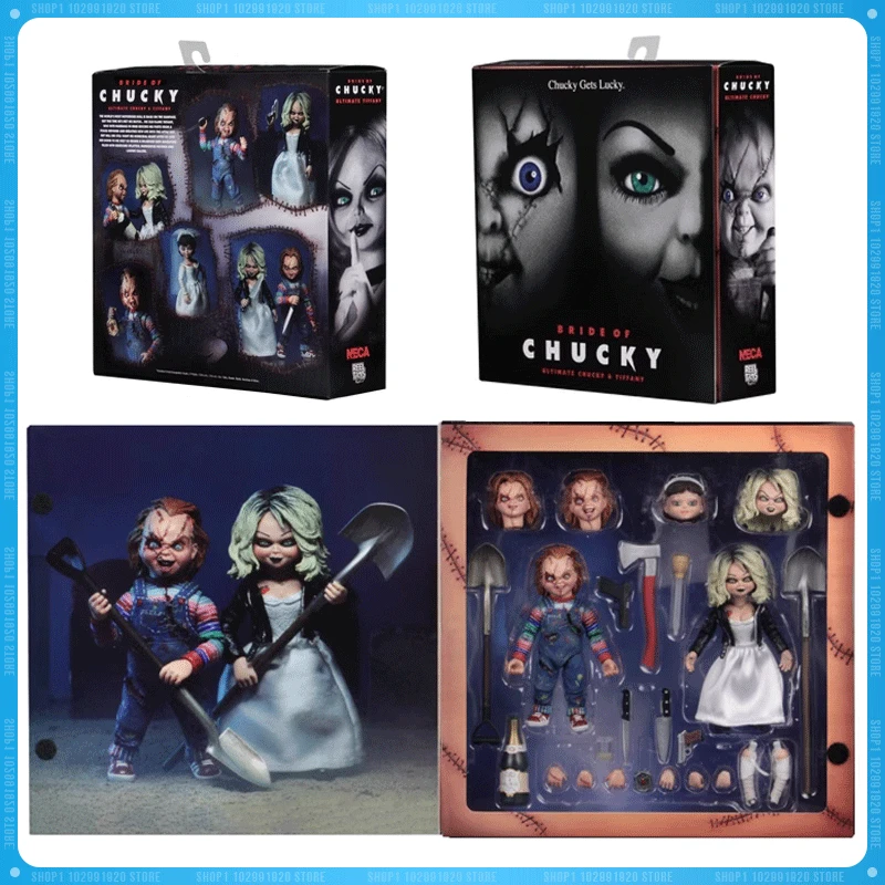 

NECA 42114 фигурка невесты Чаки утлтимейт Чаки и Тиффани 2 Упак. Фигурка Статуя Коллекционная модель игрушка рождественские подарки