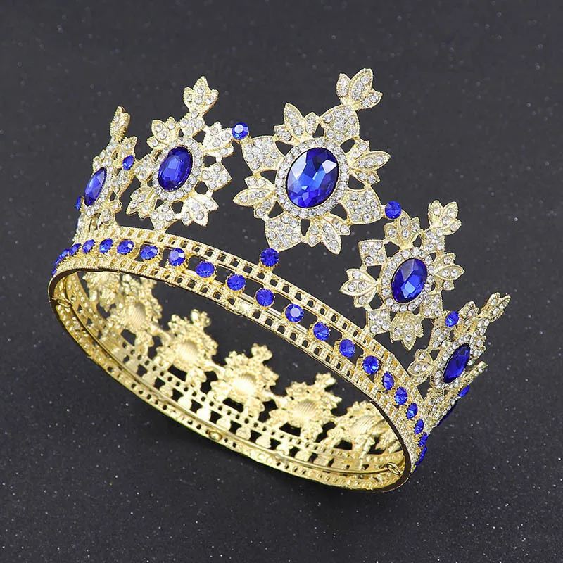 

Тиары и короны круглые с кристаллами, роскошная диадема для выпускного вечера, свадебные украшения