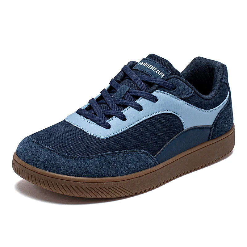 HOBIBEAR ユニセックス ワイドトゥ スニーカー レディース メンズ ミニマリスト ノンスリップ シューズ レースアップ メッシュ カジュアル スニーカー